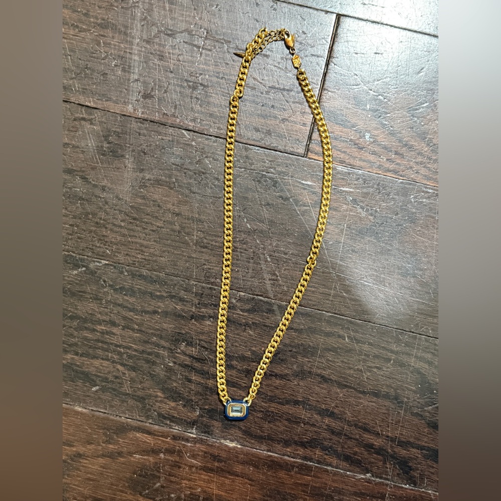 MISSOMA: BLUE STONE PENDANT CHAIN NECKLACE - Picture 5 of 6